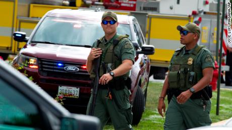 Police responding to the shooting at the Capital Gazette. 