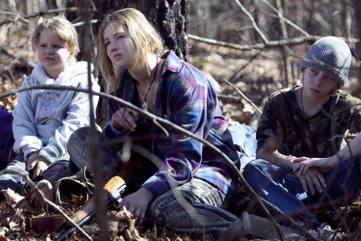 Ashlee Thompson, Jennifer Lawrence and Isaiah Stone in "Winter's Bone."