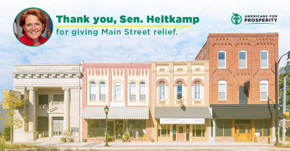 Americans for Prosperity,&nbsp;founded by Charles and David Koch, released a digital ad campaign to thank Heitkamp.