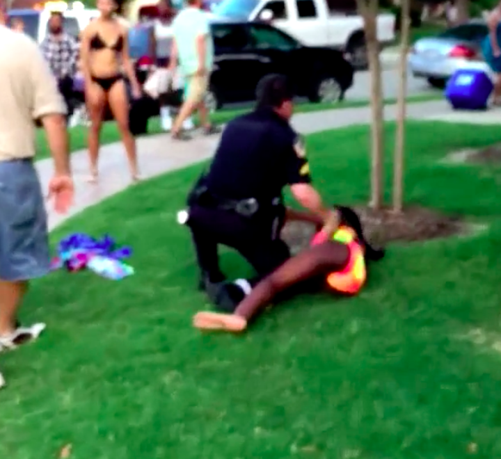 A video taken in June&nbsp;2015 shows police officer Eric Casebolt&nbsp;taking down 15-year-old Dajerria Becton&nbsp;outside 