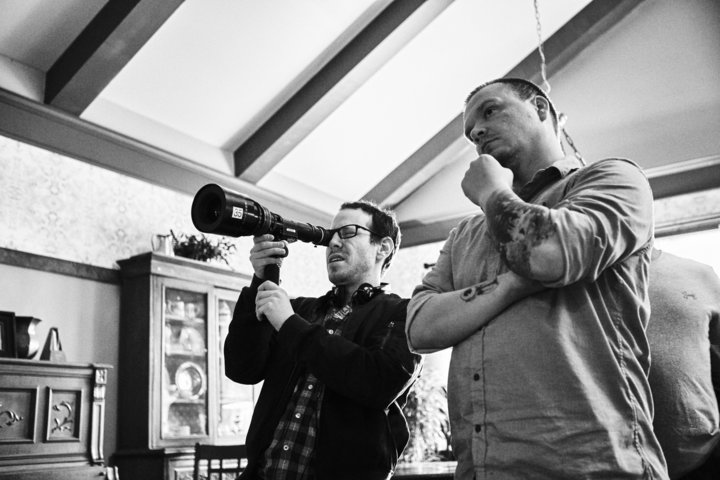 Ari Aster and cinematographer Pawel Pogorzelski on the set of &ldquo;Hereditary.&rdquo;
