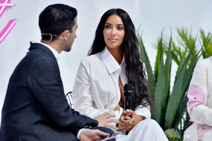 Kim Kardashian participates in the "Creating Cultural Moments" panel at the Business of Fashion West summit on June 18.