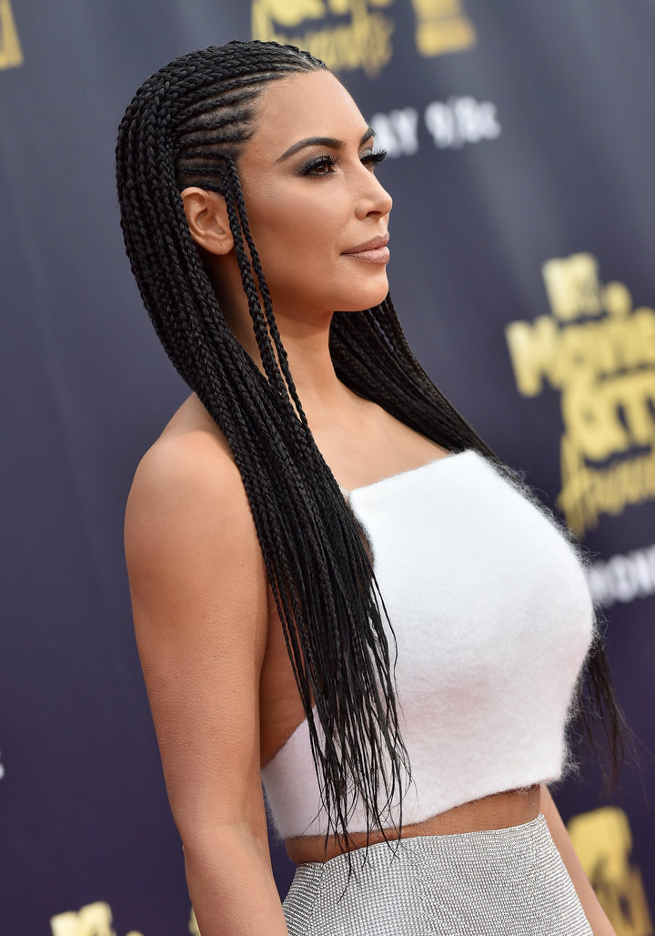Kim Kardashian attends the 2018 MTV Movie And TV Awards at Barker Hangar on June 16 in Santa Monica, California.