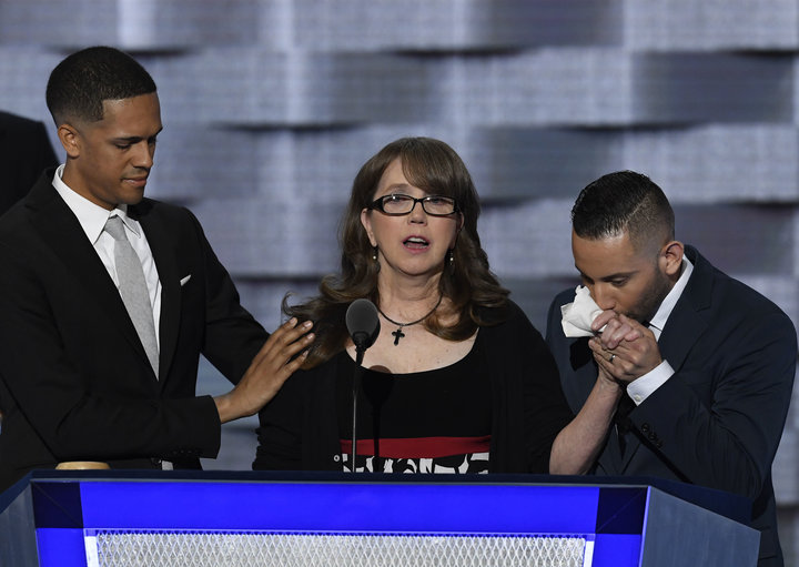 Brandon Wolf appears onstage at the&nbsp;the Democratic National Convention alongside&nbsp;Christopher Leinonen's mother and 