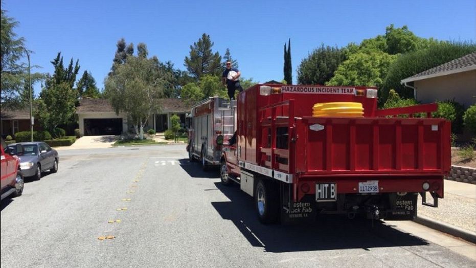 A dangerous mixture of pool chemicals hospitalized at least 35 people in northern California on Thursday.