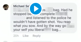 A screengrab of another comment from Michael Selyem's Facebook account.