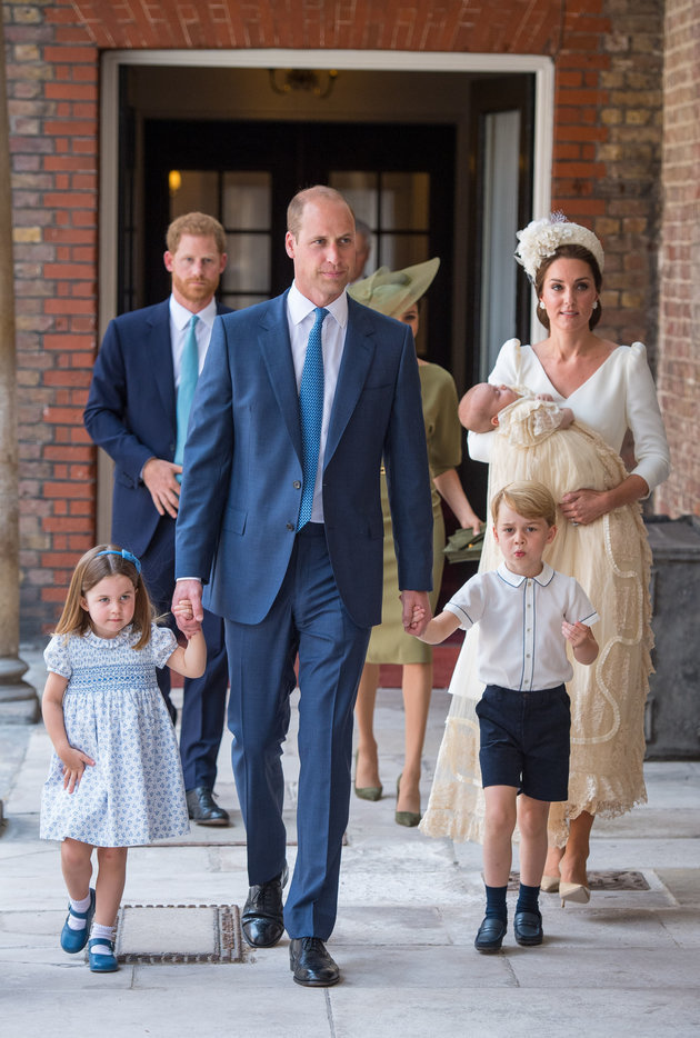 The family at Prince Louis' christening on July 9.&nbsp;