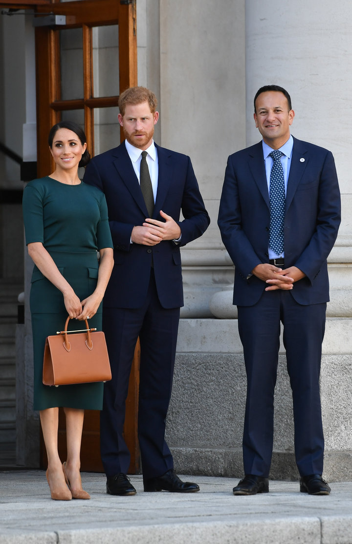Prince Harry and Meghan Markle attend a meeting&nbsp;with Leo Varadkar, the Taoiseach (Ireland's prime minister).