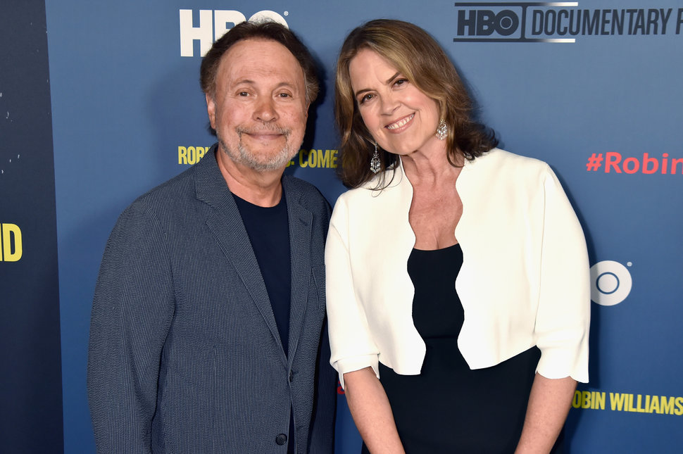 Billy Crystal and Marina Zenovich attend the Los Angeles premiere of "Robin Williams: Come Inside My Mind" from HBO on June 2