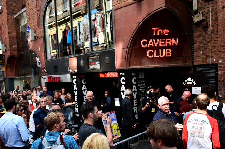 Fans flocked to The Cavern Club in Liverpool for a lunchtime concert by McCartney.