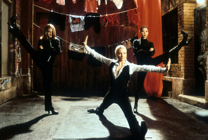Drew Barrymore, Cameron Diaz and Lucy Liu&nbsp;in a scene from the film "Charlie's Angels."