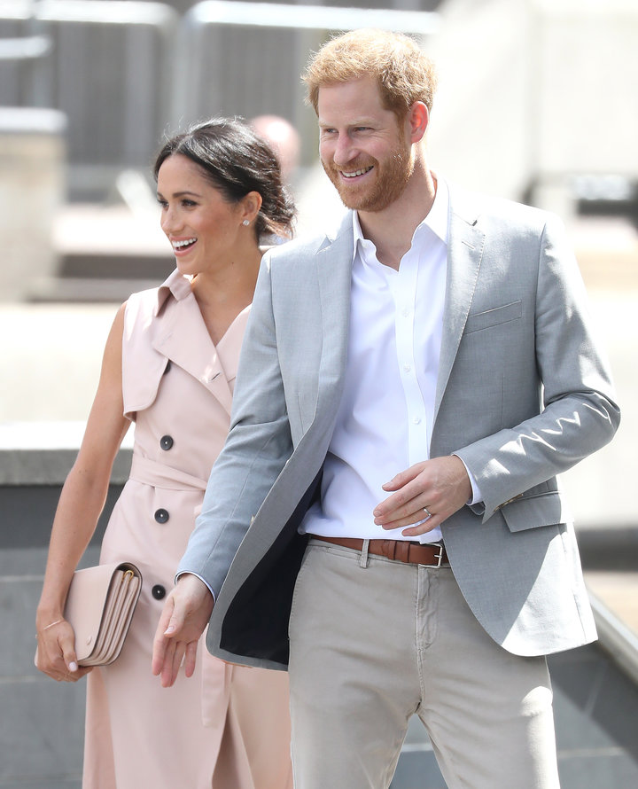 The Duke and Duchess of Sussex were all smiles at the event.