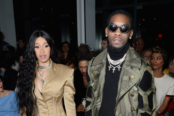 Cardi B and Offset attend a fashion show on Feb. 11 in New York City.