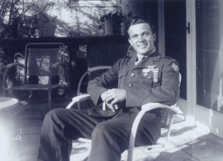 Bowers, a former Marine, in uniform.