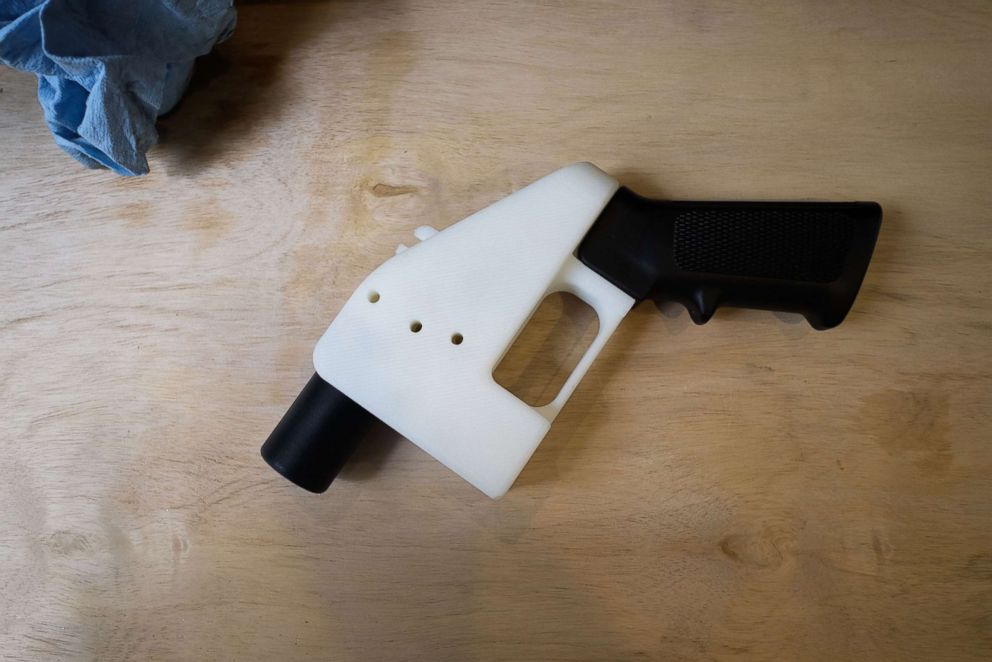 PHOTO: A 3D printed gun, called the Liberator, is seen in a factory in Austin, Texas, Aug. 1, 2018.