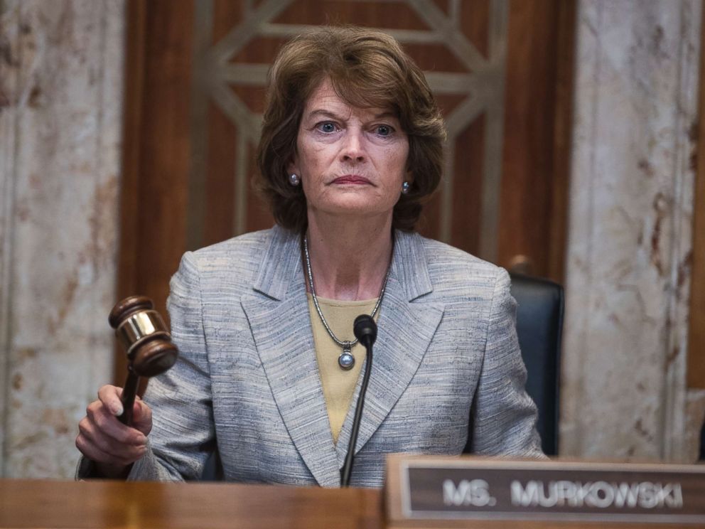 PHOTO: Sen. Lisa Murkowski, gavels in a Senate Appropriations Interior, Environment, and Related Agencies Subcommittee hearing in Dirksen Building on the FY2019 budget request for the Interior Department on May 10, 2018.