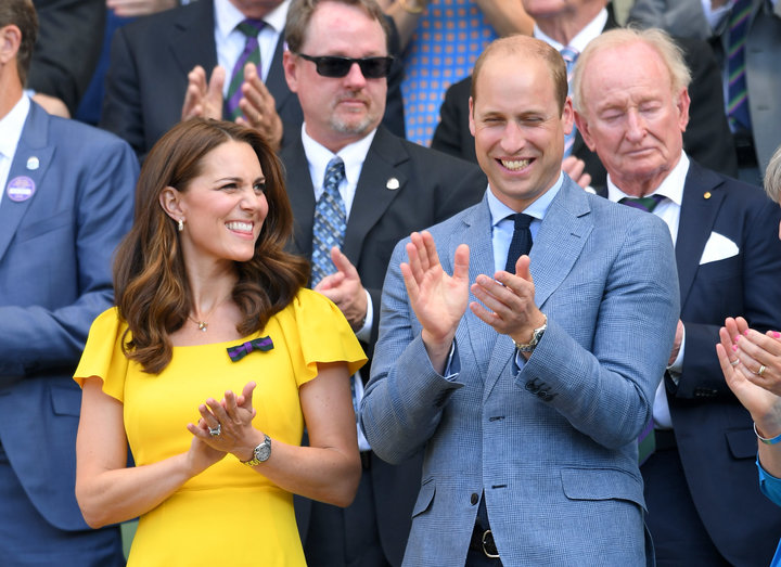 The Duke and Duchess of Cambridge at Wimbledon on July 15 in London.&nbsp;