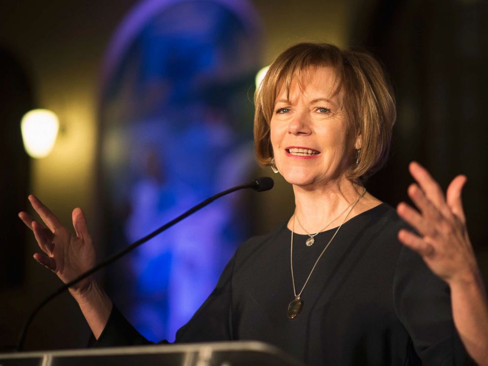 PHOTO: In this Jan. 10, 2015 file photo, Minnesota Democratic Lt. Gov. Tina Smith speaks to attendees at the North Star Ball in St. Paul, Minn. 