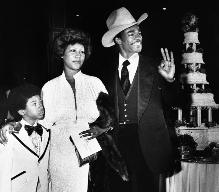 Franklin was married twice and had four children. She's seen here during her wedding to Glynn&nbsp;Turman in 1978.