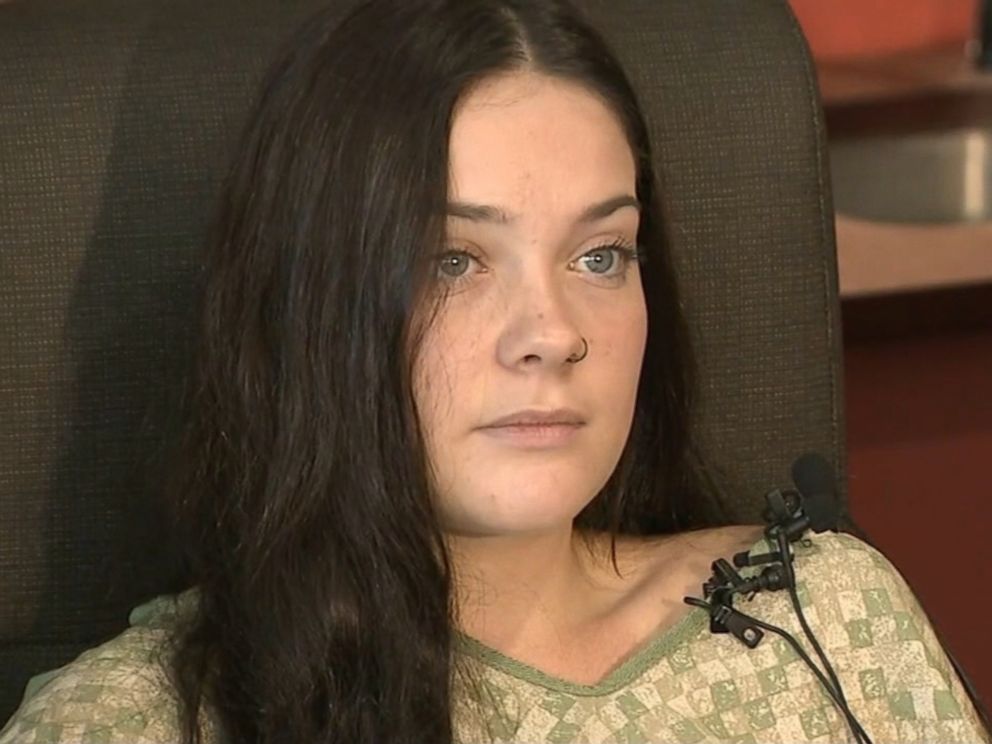 PHOTO: Jordan Holgerson, 16, who was pushed off the bridge in Vancouver, Wash., suffered five broken ribs and lung injury. She talks to ABC Newss affiliate KATU on Aug. 9. 2018.