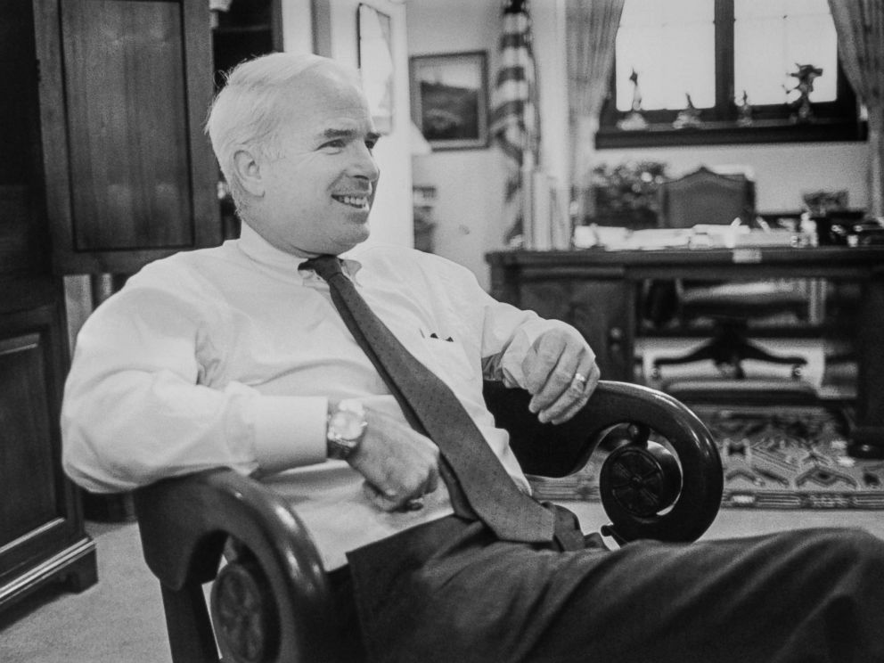 PHOTO: Rep. John McCain in his office on Capitol Hill, Feb. 15, 1990.