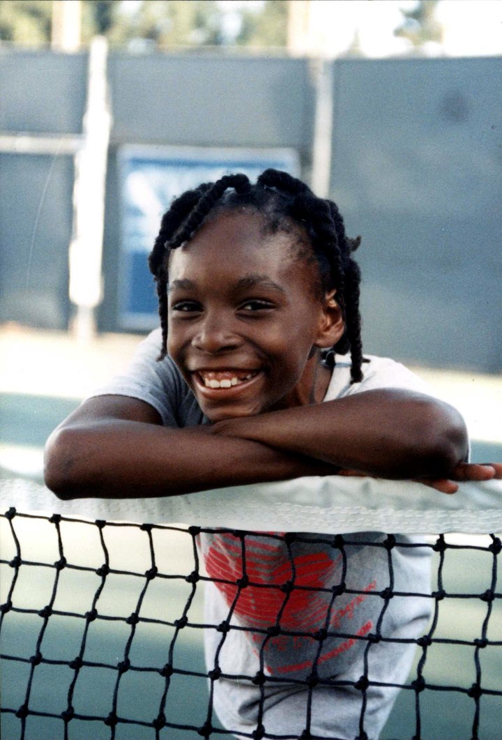 Venus Williams pictured during practice in 1991.