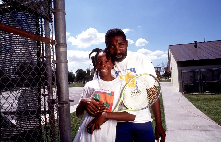 Richard Williams with his young daughter Venus Williams.
