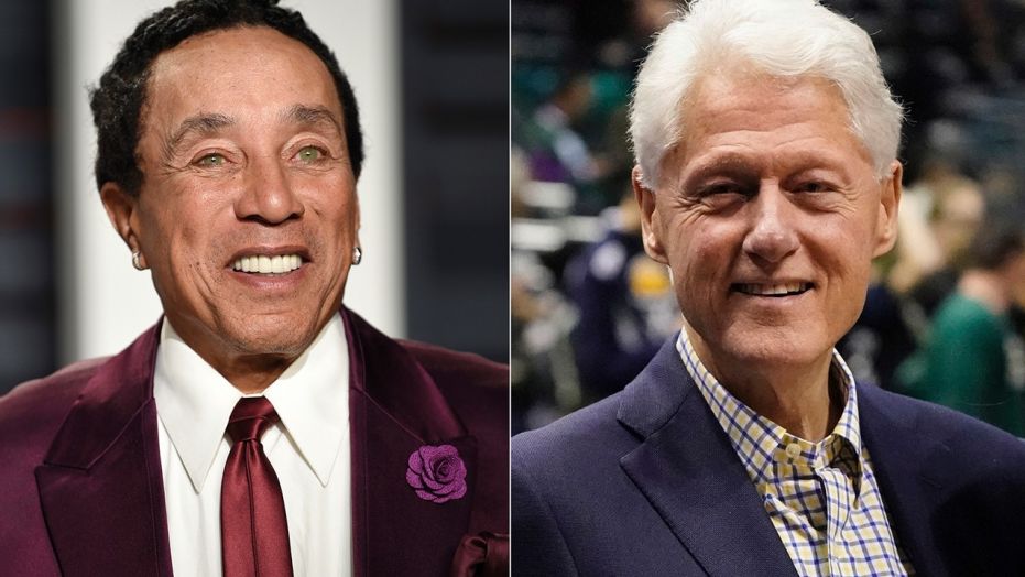 Motown legend Smokey Robinson, left, and President Bill Clinton will speak at Aretha Franklin's funeral next week.