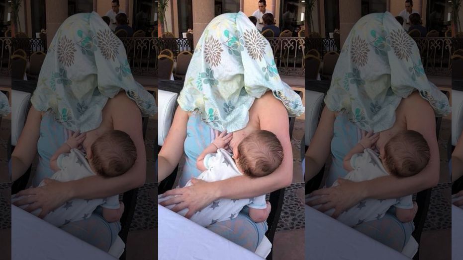 A breastfeeding mom told to cover up took a creative approach to her response. 