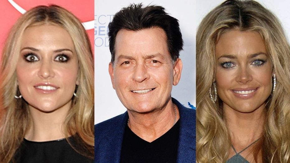 Charlie Sheen reportedly filed requests to modify his child support payments to ex-wives Denise Richards (right) and Brooke Mueller.