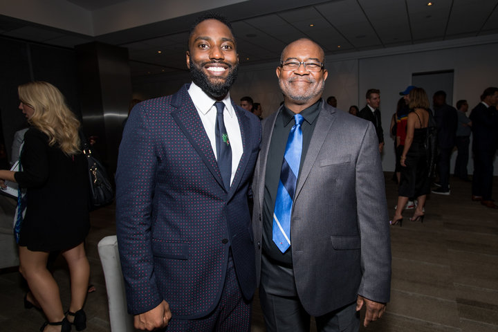 Washington and the real-life Stallworth at the after-party for the premiere of &ldquo;BlaKkKlansman&rdquo; in Beverly Hills, 