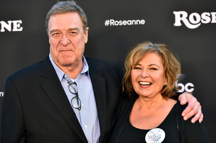 John Goodman and Roseanne Barr attend the premiere of ABC's "Roseanne" last March in Burbank, California.