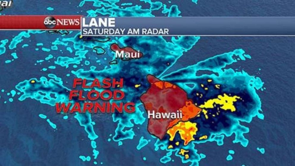 A flash flood warning is in place for the eastern Hawaiian Islands.