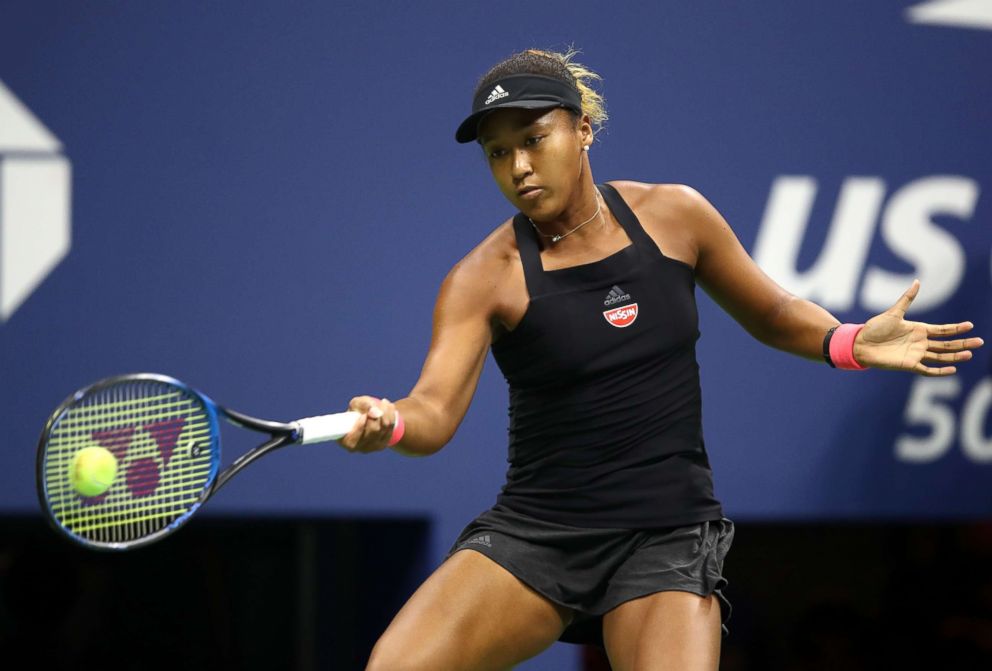 PHOTO: Naomi Osaka of Japan returns the ball during her Womens Singles finals match against Serena Williams on Day Thirteen of the 2018 US Open, Sept. 8, 2018, in New York. 