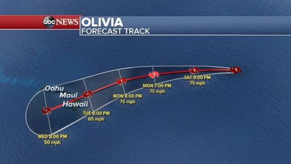 PHOTO: Olivia could pose a threat to Hawaii even as it weakens over the next few days.