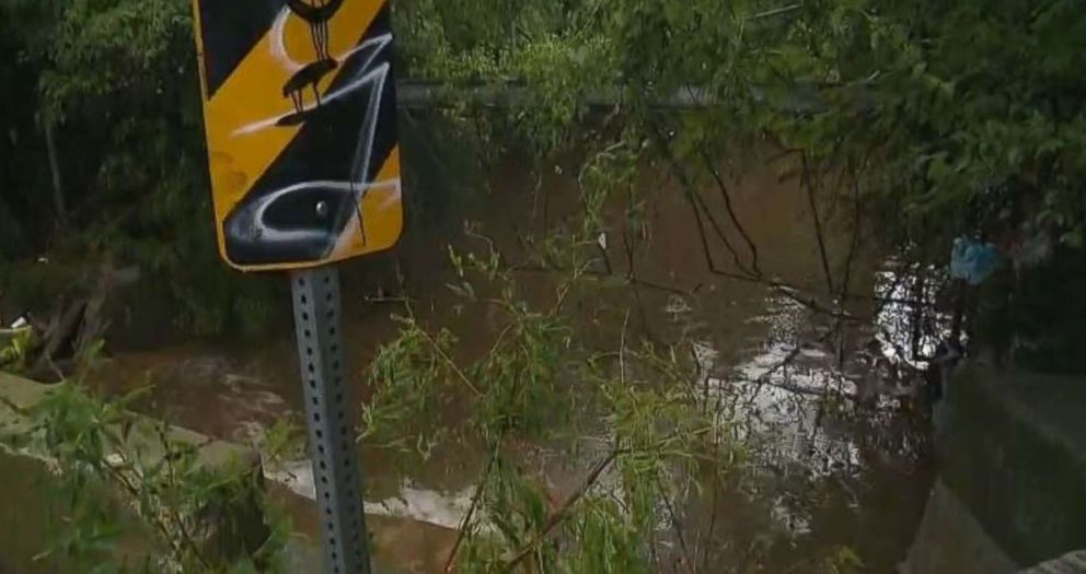 PHOTO: A womans car, with her and her toddler inside, were swept into 30-foot deep water by flash flooding and drowned in Fort Worth, Texas, on Saturday, Sept. 8, 2018, officials said.