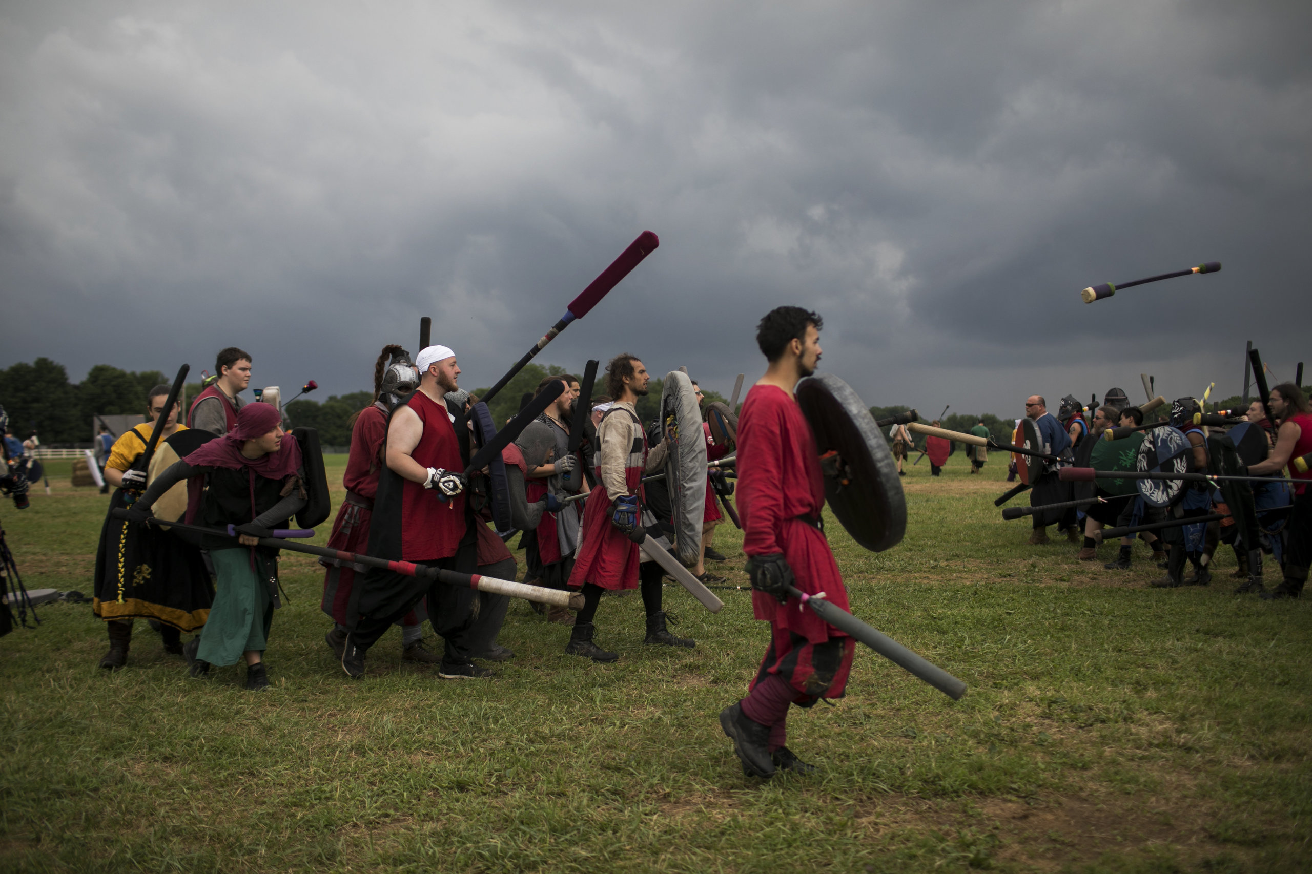 Dagorhirrim battle at Ragnarok, an annual live action roleplay battle in Slippery Rock, Pennsylvania.