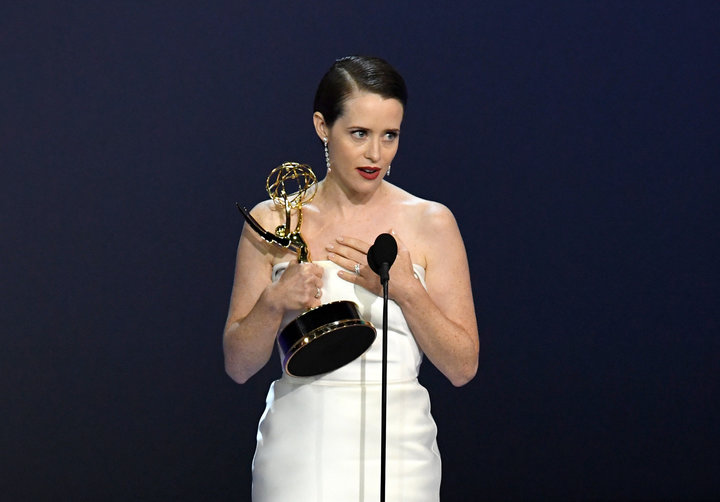 Claire Foy at the Emmy Awards.