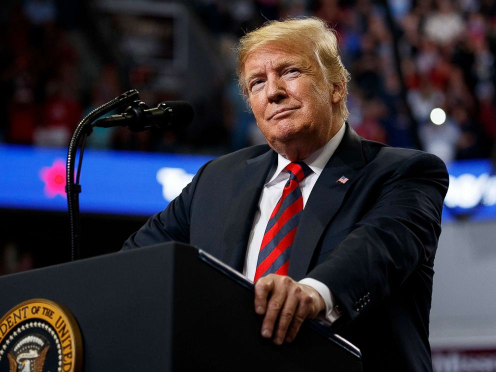 PHOTO: President Donald Trump speaks during a campaign rally, Sept. 21, 2018, in Springfield, Mo.