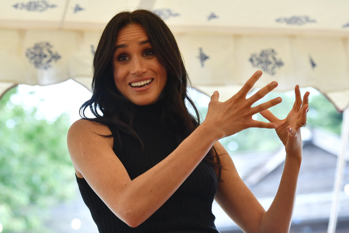 Meghan thanks the women of the Hubb Community Kitchen at her event last week.&nbsp;