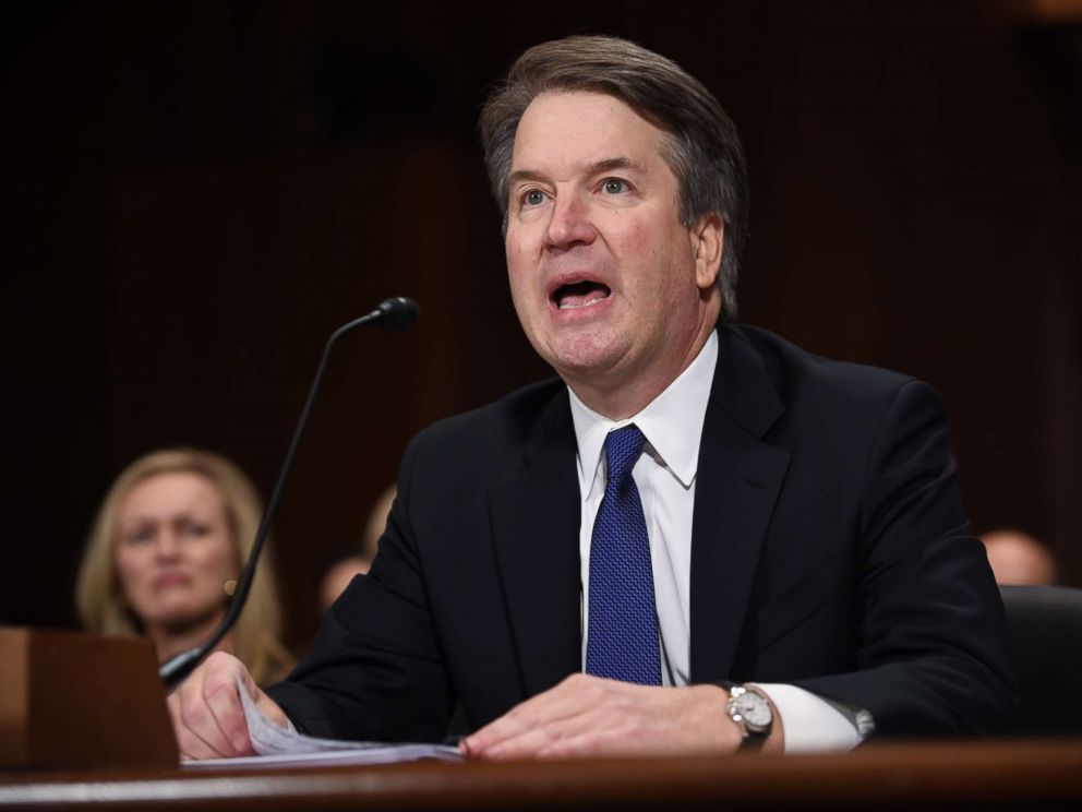 PHOTO: Supreme Court nominee Judge Brett Kavanaugh testifies before the Senate Judiciary Committee on Capitol Hill in Washington, Sept. 27, 2018.