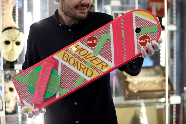 Marty McFly&rsquo;s Mattel hoverboard from &ldquo;Back to the Future Part II.&rdquo;