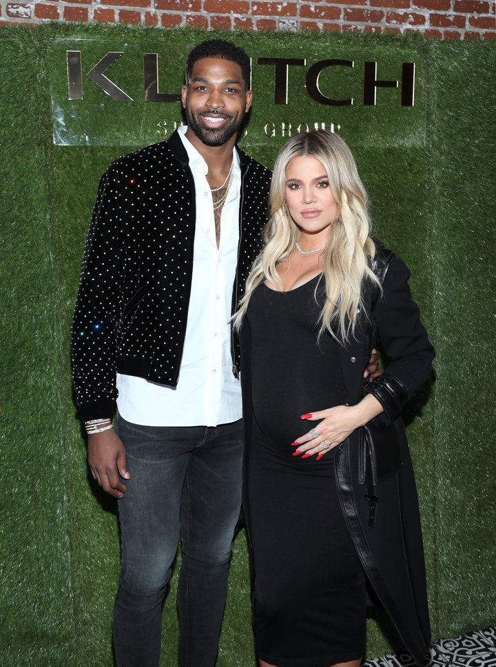 Tristan Thompson and Khloe Kardashian together on Feb. 17 in Los Angeles.