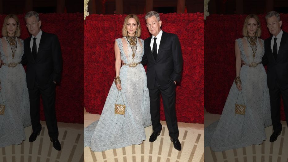 NEW YORK, NY - MAY 07:  Katharine McPhee and David Foster attend the Heavenly Bodies: Fashion & The Catholic Imagination Costume Institute Gala at The Metropolitan Museum of Art on May 7, 2018 in New York City.  (Photo by Kevin Mazur/MG18/Getty Images for The Met Museum/Vogue)