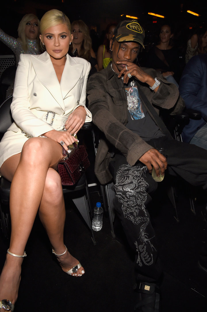 Kylie Jenner and Travis Scott, parents of Stormi, inside the 2018 MTV Video Music Awards at Radio City Music Hall.