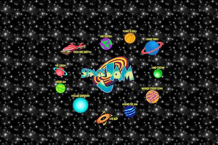 Screengrab of the official site for &ldquo;Space Jam.&rdquo;