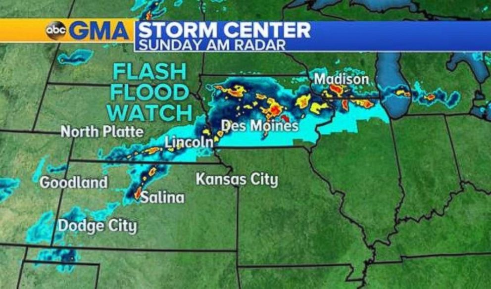 Heavy storms are moving through Iowa on Sunday morning.