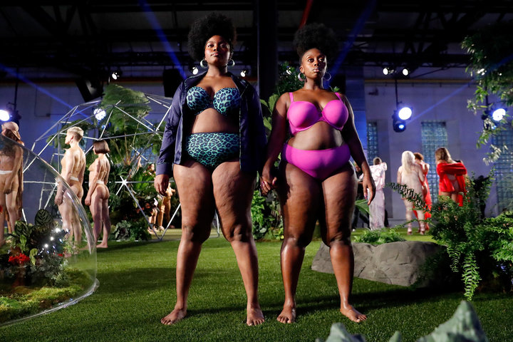 Models for the Savage X Fenty fall/winter 2018 show at the Brooklyn Navy Yard on Sept. 12, 2018.