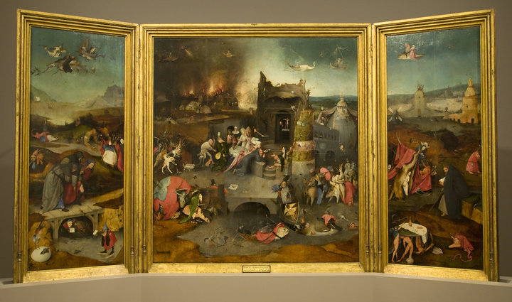 Hieronymus Bosch's "Triptych of Temptation of St. Anthony," original home of the demon bird.&nbsp;