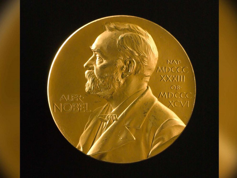 PHOTO: Johannes V. Jensens Nobel Prize winner medal from 1944 is seen here in this file photo, Nov. 11, 2003.